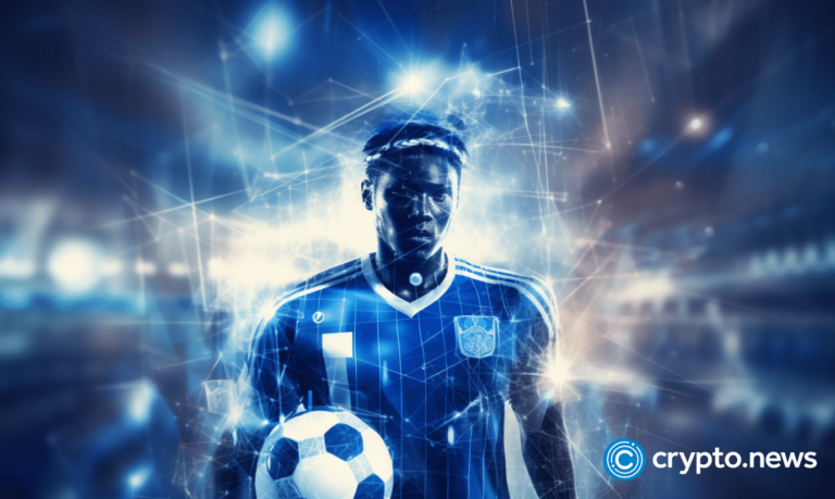 crytpo news sports blockchain and artificial intelligence blue and white colors blurry background v5.2