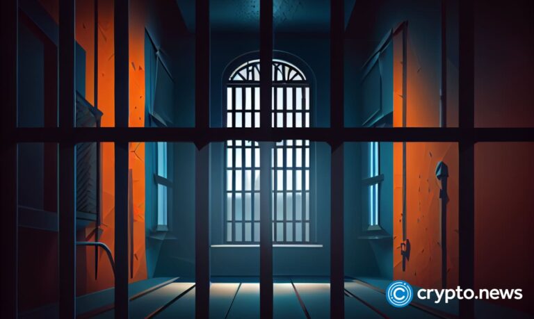 crypto news window with bars prison blurry background low poly style 1