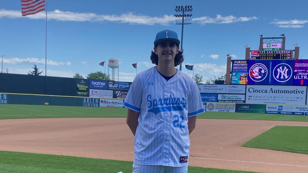 83733789007 immaculatas ryan auten after his team beat franklin in the somerset county tournament baseball semifinal on may 19 2025