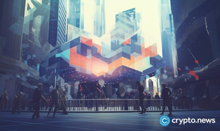 crypto news finance stock exchange blurry blackground bright colors low poly style v5.2