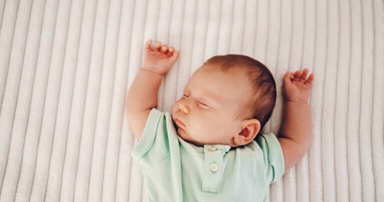 sleeping baby close up
